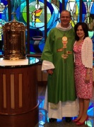 With my wife Karen after Mass at St. Catherine of Sweden